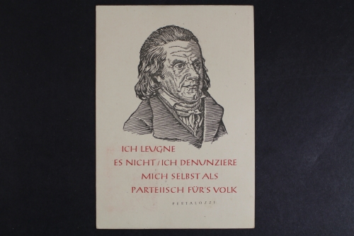 Pestalozzi / Pädagogischer Kongreß, Leipzig, 1947