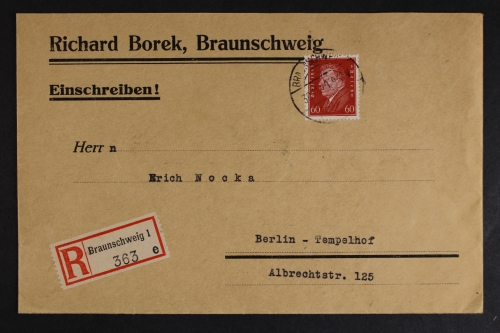 Deutsches Reich, MiNr. 421, EBF ab Braunschweig nach Berlin