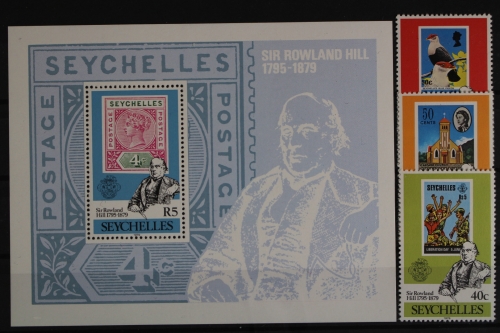 Seychellen, MiNr. 439-441 + Block 11, postfrisch