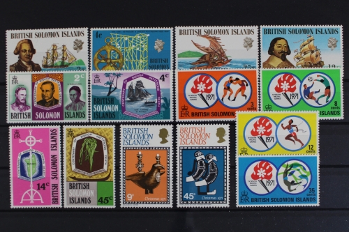 Salomoninseln, MiNr. 201-214, Jahrgang 1971, postfrisch
