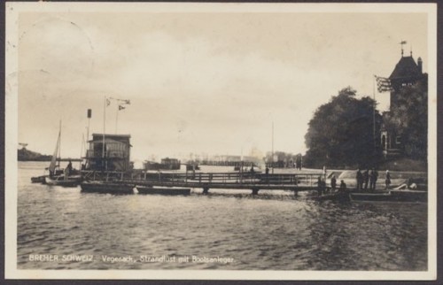 Bremen OT Vegesack, Strandlust mit Bootsanleger, Inh. C. Neelmeier