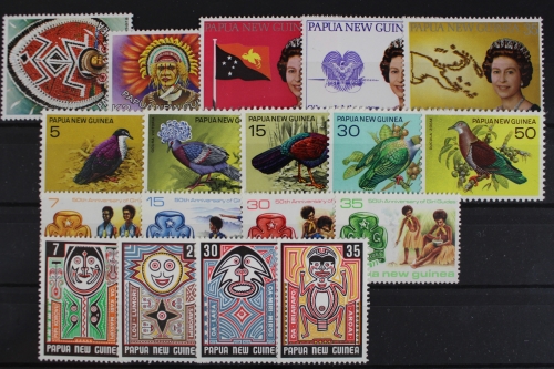 Papua Neuguinea, MiNr. 319-336, Jahrgang 1977, postfrisch