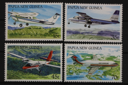 Papua Neuguinea, MiNr. 557-560, Flugzeuge, postfrisch