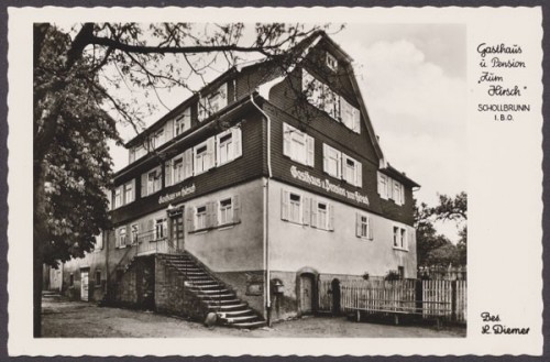 Schollbrunn, Gasthof und Pension "Zum Hirsch", Bes. L. Diemer