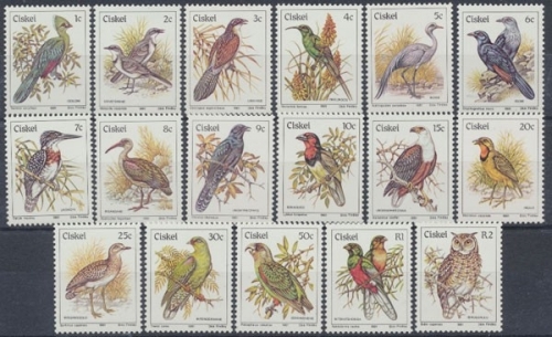 Südafrika - Ciskei, Vögel, MiNr. 5-21, postfrisch
