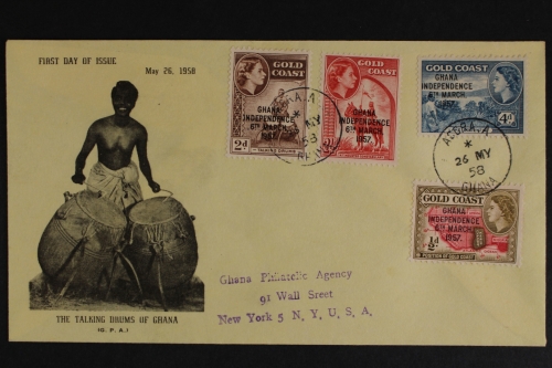 Ghana, MiNr. 8, 9, 11, FDC