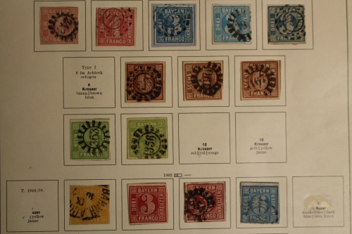Briefmarken - Posten mit einer Altdeutschland Bayern Sammlung