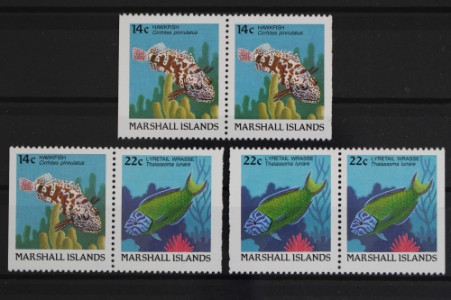 Marshall-Inseln, MiNr. 152 + 154 D, 6 Werte, postfrisch