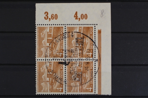 Berlin, MiNr. 43, Viererblock, Ecke re. oben, gestempelt