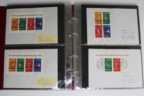 Deutschland (BRD), Briefe mit Blockausgaben und Blockeinzelmarken