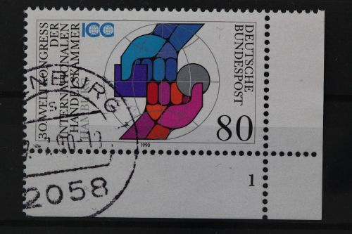 Deutschland (BRD), MiNr. 1471 Ecke rechts unten, FN 1, gestempelt