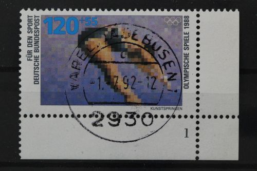 Deutschland (BRD), MiNr. 1355 Ecke rechts unten, FN 1, gestempelt