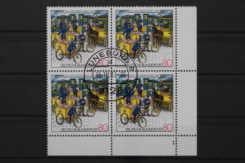 Deutschland (BRD), MiNr. 1337 Viererblock, Ecke rechts unten, FN 1, EST