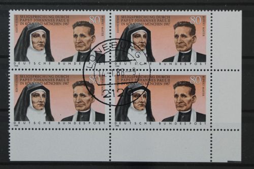 Deutschland (BRD), MiNr. 1352 Viererblock, Ecke rechts unten, EST