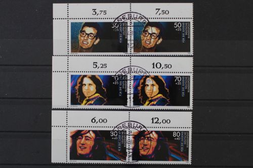 Deutschland, MiNr. 1360, 1362 + 1363, Paare mit Eckrand li. oben, EST
