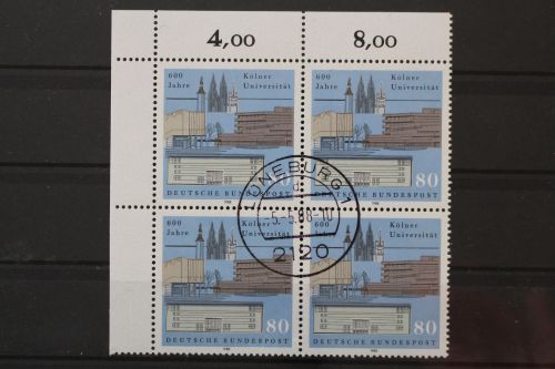 Deutschland (BRD), MiNr. 1370, Viererblock, Ecke links oben, EST