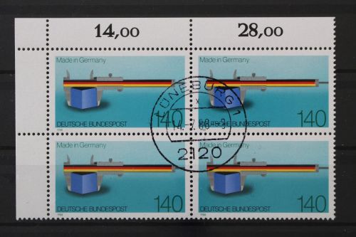 Deutschland (BRD), MiNr. 1378, Viererblock, Ecke links oben, EST