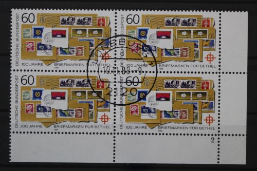 Deutschland (BRD), MiNr. 1395 Viererblock, Ecke re. unten, FN 2, EST