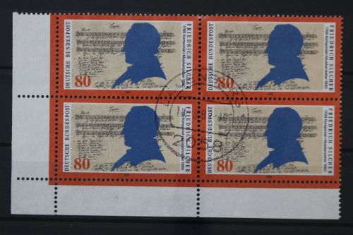 Deutschland (BRD), MiNr. 1425 Viererblock, Ecke links unten, gestempelt