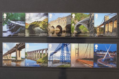 Großbritannien, MiNr. 3707-3716 Fünferstreifen, postfrisch