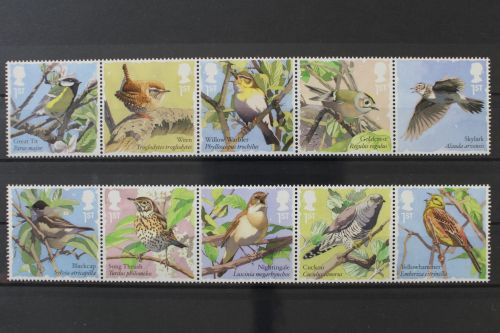 Großbritannien, MiNr. 4038-4047, 2 Fünferstreifen, postfrisch