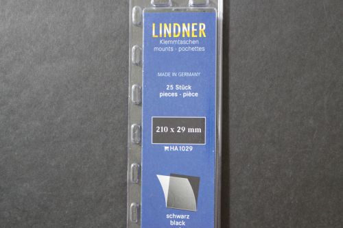 Lindner-Klemmtaschen, 25 Streifen schwarz, 29 mm