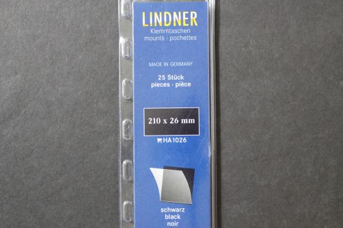 Lindner-Klemmtaschen, 25 Streifen schwarz, 26 mm