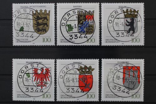 Deutschland (BRD), MiNr. 1586-1591, zentrisch Dorstadt, gestempelt