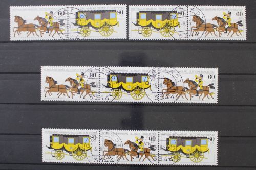 Deutschland (BRD), MiNr. 1255-1256, 4 Zd-Kombinationen, gestempelt
