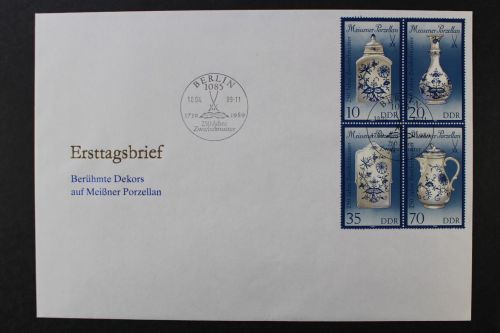 DDR, MiNr. 3241-3244 II, Viererblock, FDC
