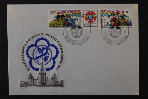 DDR, MiNr. 2959-2960 Dreierstreifen, FDC