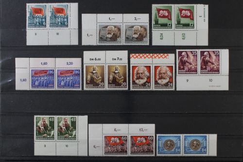 DDR, MiNr. 344-353, waagerechte Paare, postfrisch