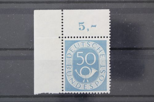 Deutschland (BRD), MiNr. 134, Ecke links oben, gefaltet, postfrisch