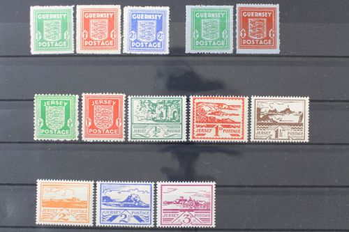 Kanalinseln, Guernsey 1-5 und Jersey 1-8, postfrisch