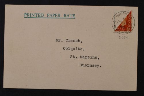 Guernsey, MiNr. 201 H, Karte