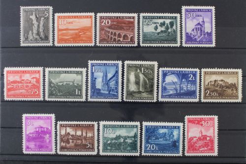 Laibach, MiNr. 45-60, postfrisch