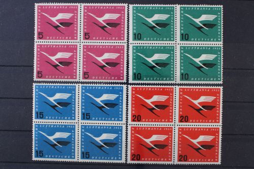 Deutschland (BRD), MiNr. 205-208, Viererblöcke, postfrisch