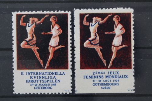 Schweden, Frauenspiele 1926, Plakatmarken, postfrisch