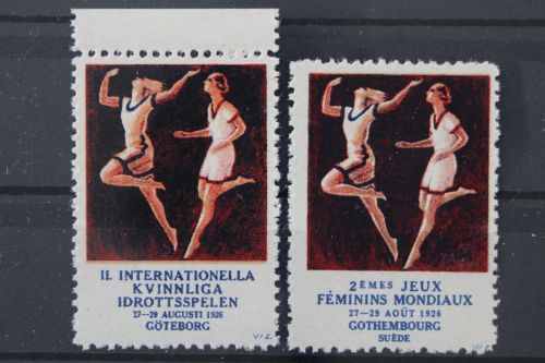 Schweden, Frauenspiele 1926, Plakatmarken, postfrisch