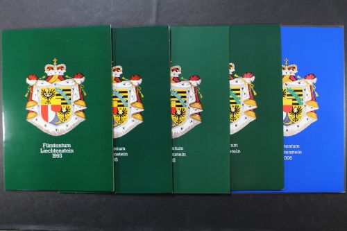Liechtenstein, Jahrgänge 1993, 1995, 2002, 2004 und 2006 - postfrisch