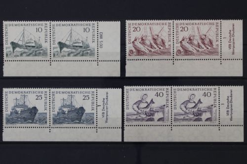 DDR, MiNr. 817-820, Paare, Ecken rechts unten, postfrisch