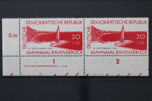 DDR, MiNr. 720 Paar, Ecke links unten, postfrisch