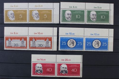 DDR, MiNr. 795-799 Paare, Ecken rechts oben, postfrisch