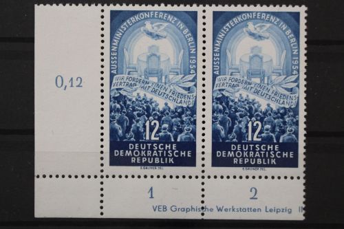 DDR, MiNr. 424 Paar, Ecke links unten, postfrisch