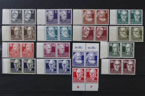 DDR, MiNr. 327-341 incl. 339 x, waag. Paare, postfrisch
