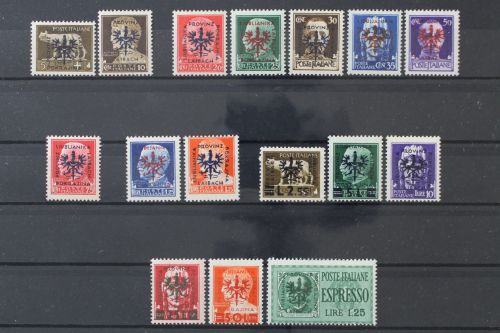 Laibach, MiNr. 1-20 ohne 3, 10, 13 und 17, postfrisch