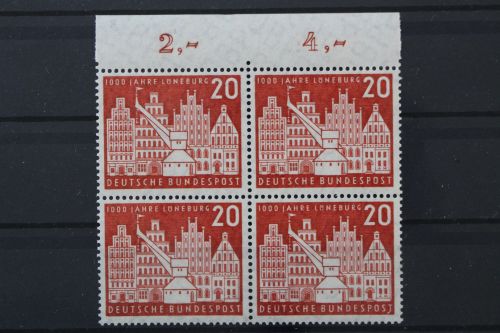 Deutschland (BRD), MiNr. 230 Viererblock, Rand gefaltet, postfrisch