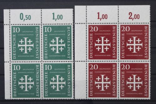Deutschland, MiNr. 235-236 Viererblöcke, Ränder gefaltet, postfrisch
