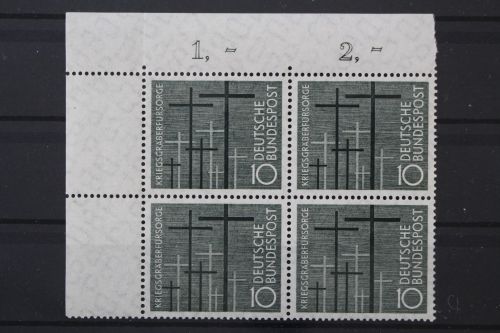 Deutschland (BRD), MiNr. 248 Viererblöcke, Ränder gefaltet, postfrisch