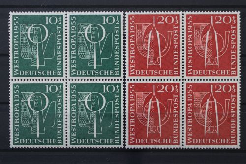 Deutschland (BRD), MiNr. 217-218 Viererblöcke, postfrisch
